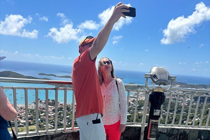 Best Jeep Tour of ST.Thomas Virgin Islands - Stop 2: Mountain Top Highest Point Vibes, Souvenirs, and the Banana Daiquiri