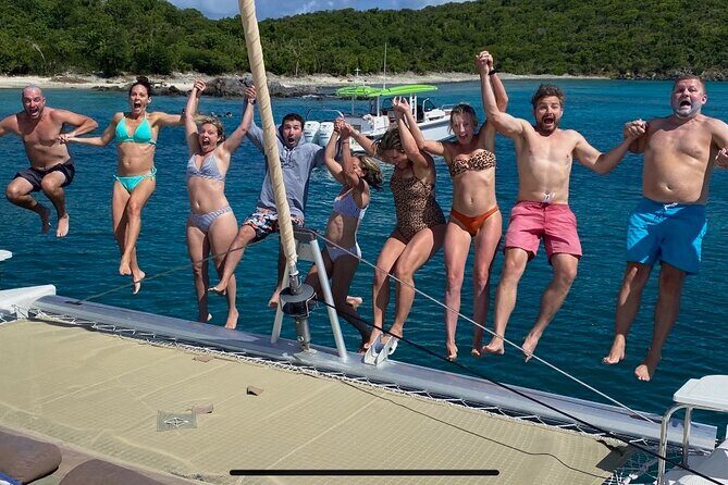 Catamaran Sail to Jost Van Dyke (Soggy Dollar Bar) - Getting started at American Yacht Harbor (7:45 am)