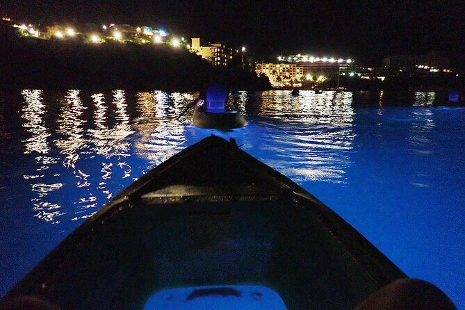 Glow Boats LED Night Kayak, Marriott Frenchman's Cove Dock, USVI - Night Views of Charlotte Amalie Harbour From Water Level