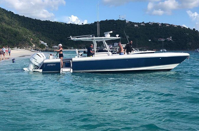 St Thomas Full-Day Boat Rental 37' Intrepid Powerboat - Timing: what 9:00am to ~8 hours really feels like