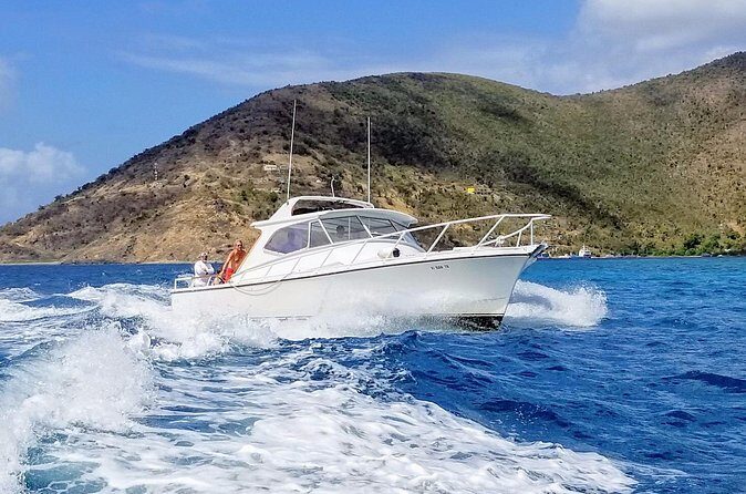 US Virgin Islands Island Hop & Food Boat Tour - Stop 2: Great Saint James, Christmas Cove, and snorkeling with included gear